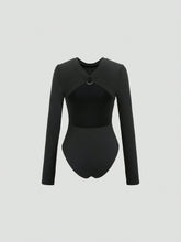 Women Casual Slim Fit Long Sleeve Bodysuit, Versatile For Autumn
